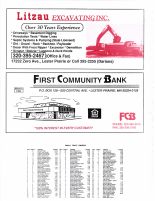 Bergen Township Owners Directory, Ad - Litzau Excavating Inc., First Community Bank, McLeod County 2003